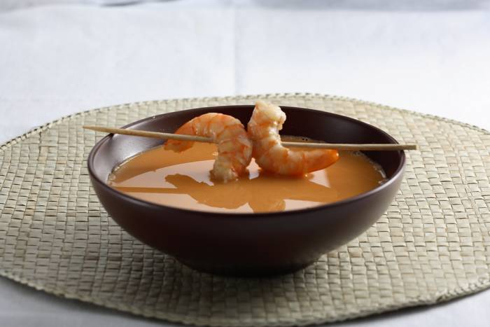 Crema de langostinos