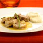 Solomillo con salsa de naranja y mostaza