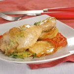 Muslos de pollo asado