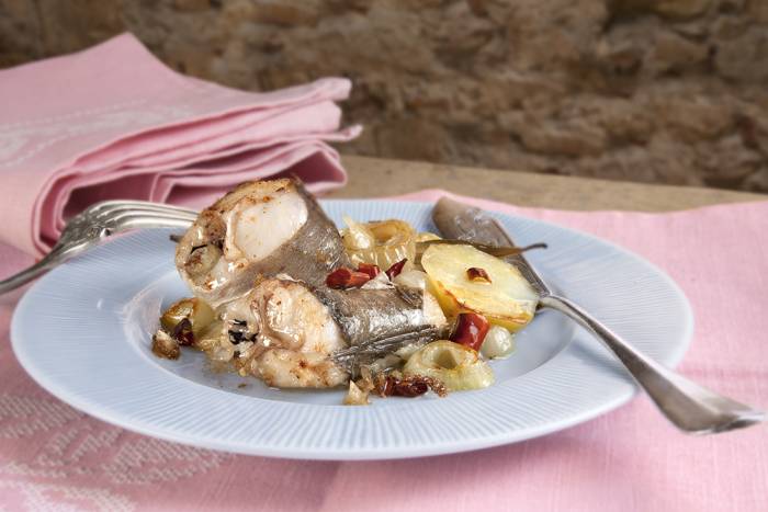 Pescadilla al horno
