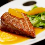 Solomillo a la naranja con canela