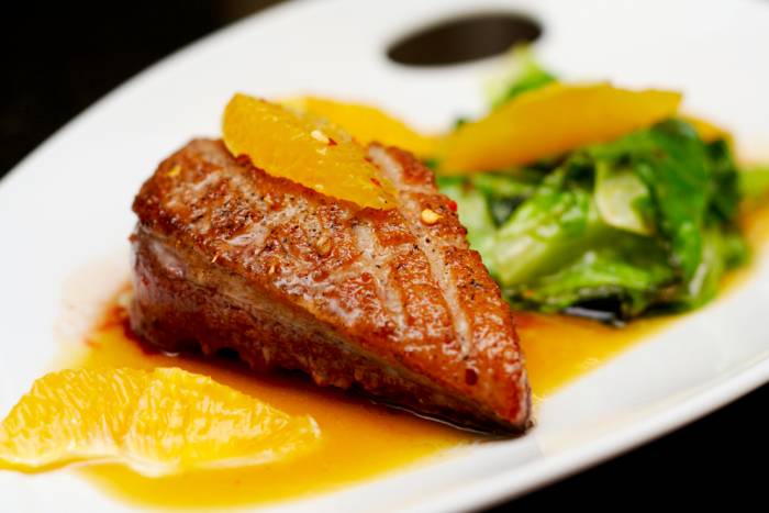 Solomillo a la naranja con canela