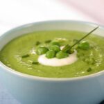 Mousse de guisantes con requesón