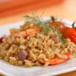 Arroz blanco con gambas