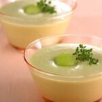 Crema de melón y puerros