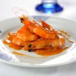 Langostinos flambeados