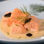 Salmón con trufas y salsa de cava