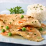 Pescado a la jardinera con arroz
