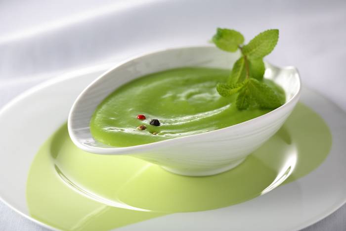 Crema de judía verde con yogur