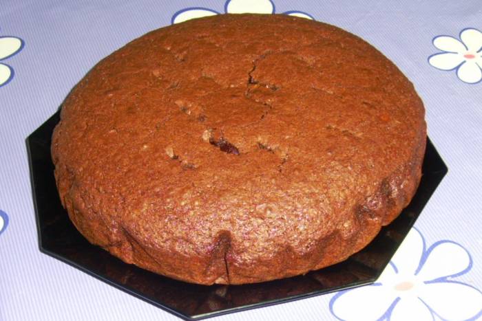 Bizcocho de chocolate tipo brownie