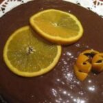 Tarta de naranja y chocolate