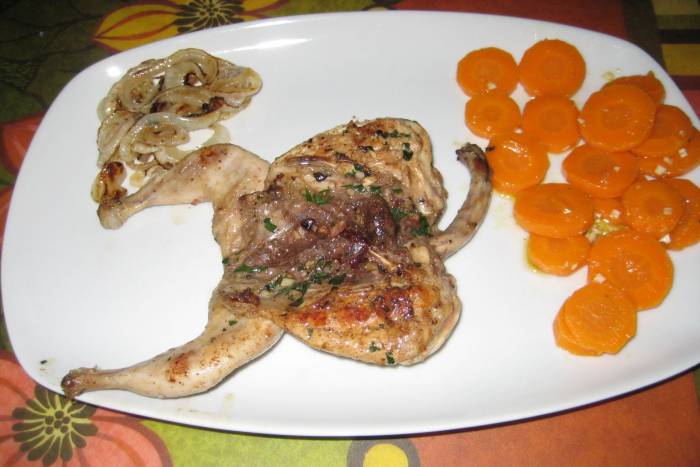 Codornices a la plancha
