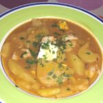 Patatas con vieiras