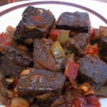 Sangre de pollo guisada