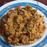 Arroz con cordero de sobras