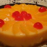 Tarta fría de melocotón