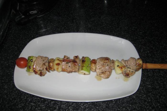 Brochetas de solomillo de cerdo