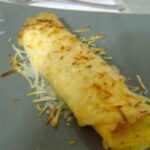 Crepes de tortilla rellena de queso