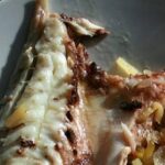 Corvina al horno con verduras
