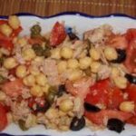 Ensalada rápida con garbanzos
