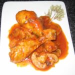 Pollo con tomate al orégano