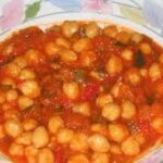 Garbanzos con pisto