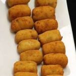 Croquetas de garbanzos de tarro con jamón y huevo
