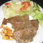 Filetes de hígado a la plancha aliñados