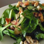 Ensalada de espinacas y champiñones