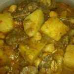 Ternera guisada con garbanzos