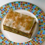 Lasaña a las espinacas con calabacín