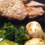 Verduras rápidas al vapor con esencias de ajo y perejil