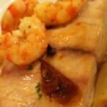 Bacalao al horno con langostinos