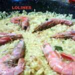 Paella con gambas