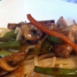 Pasta salteada con verduritas