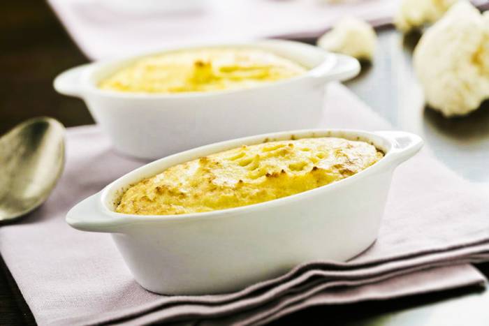 Coliflor con queso