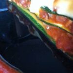 Lasaña de verduras con calabacín y tomate
