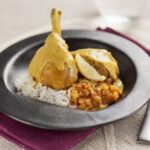 Pollo al curry con arroz basmati