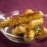 Puerros fritos rebozados