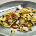 Raviolis rellenos de pescado
