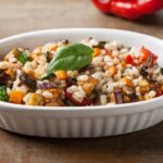 Salteado de cebada y verduras