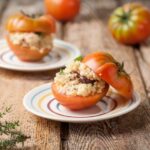 Tomates rellenos de cuscús y olivas