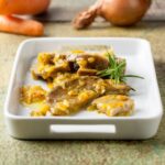 Seitán con salsa de verduras