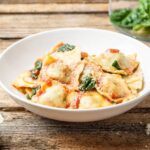 Raviolis de espinacas y ricotta
