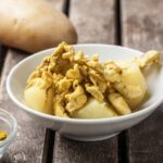 Tiras de pollo al curry