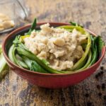Achicoria con puré de legumbres