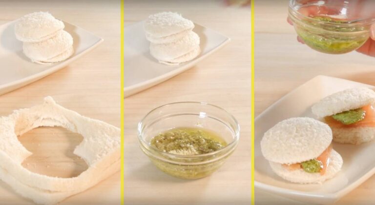 Canapés de salmón ahumado