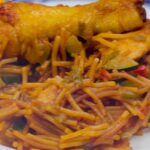 Fideuà de pollo y verduras