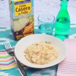 Risotto de champiñones y gambas