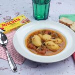 Papas con chistorra y champiñones